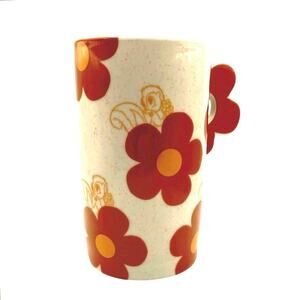 Disney “Flower” Mug • Bambi Skunk • 10 oz • Floral Handle • 4.5” • Stoneware